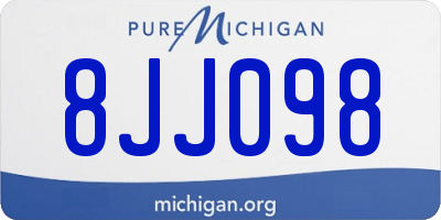 MI license plate 8JJ098