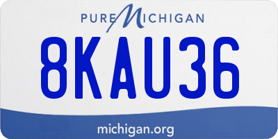 MI license plate 8KAU36