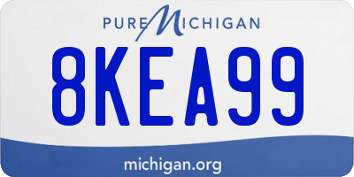 MI license plate 8KEA99