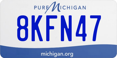 MI license plate 8KFN47