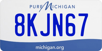 MI license plate 8KJN67