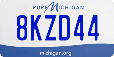 MI license plate 8KZD44