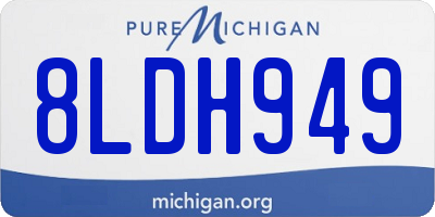 MI license plate 8LDH949