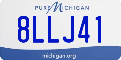 MI license plate 8LLJ41