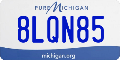 MI license plate 8LQN85