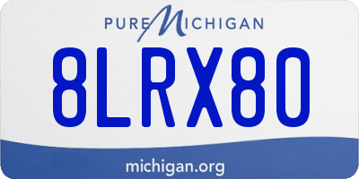 MI license plate 8LRX80