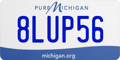 MI license plate 8LUP56