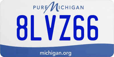 MI license plate 8LVZ66