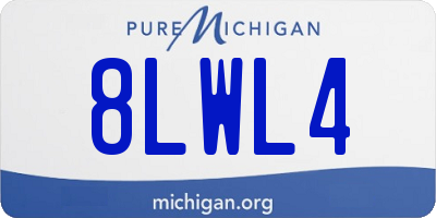 MI license plate 8LWL4