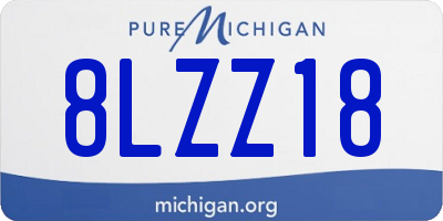 MI license plate 8LZZ18