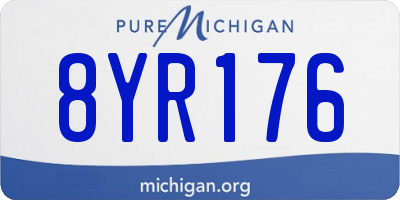 MI license plate 8YR176