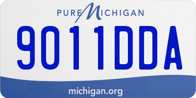 MI license plate 9011DDA