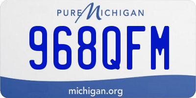 MI license plate 968QFM