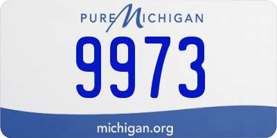 MI license plate 9973