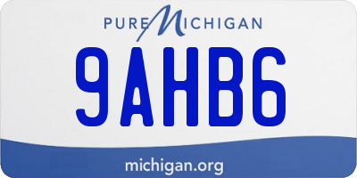 MI license plate 9AHB6