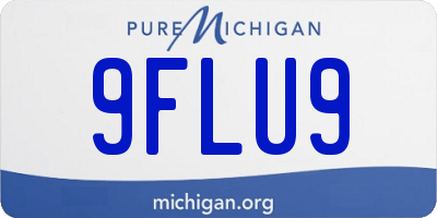 MI license plate 9FLU9