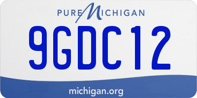 MI license plate 9GDC12