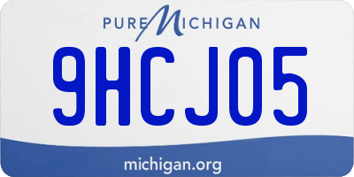 MI license plate 9HCJ05