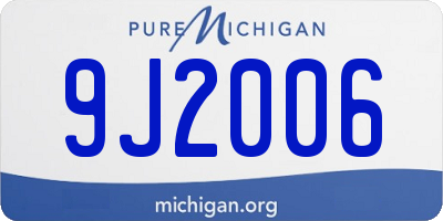 MI license plate 9J2006