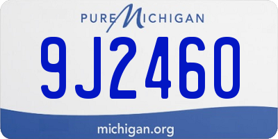 MI license plate 9J2460