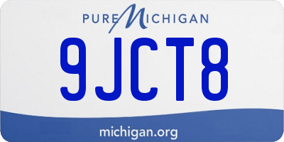 MI license plate 9JCT8