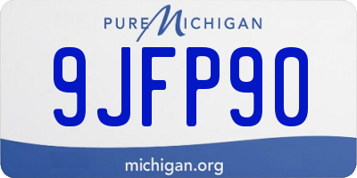 MI license plate 9JFP90