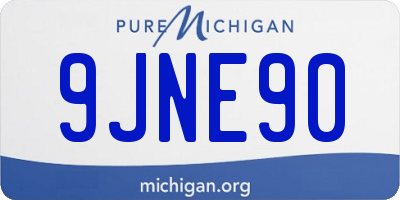 MI license plate 9JNE90