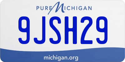 MI license plate 9JSH29