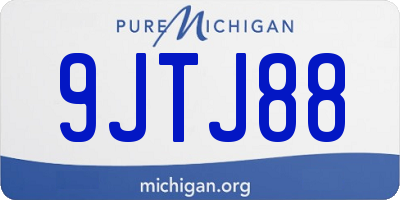 MI license plate 9JTJ88