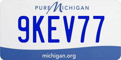 MI license plate 9KEV77