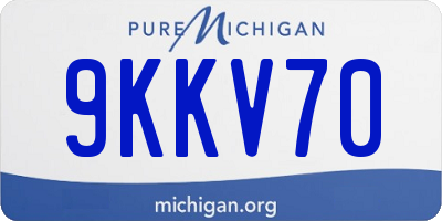 MI license plate 9KKV70