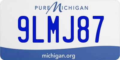 MI license plate 9LMJ87