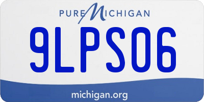 MI license plate 9LPS06