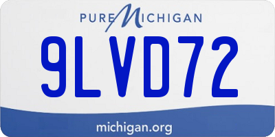 MI license plate 9LVD72