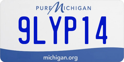 MI license plate 9LYP14