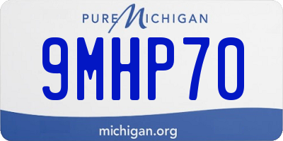 MI license plate 9MHP70