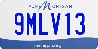 MI license plate 9MLV13