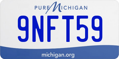 MI license plate 9NFT59