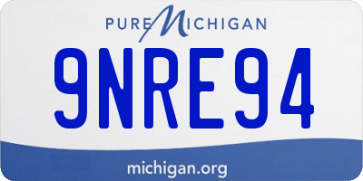 MI license plate 9NRE94