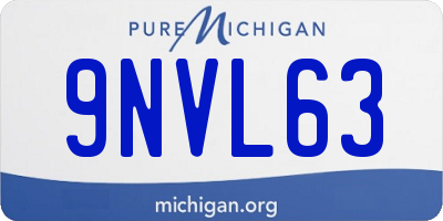 MI license plate 9NVL63