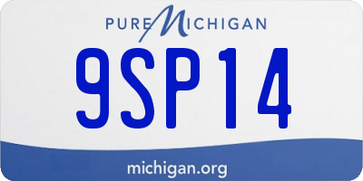 MI license plate 9SP14