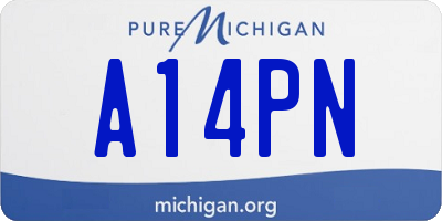 MI license plate A14PN