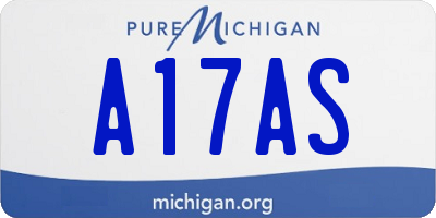 MI license plate A17AS