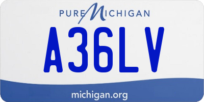 MI license plate A36LV