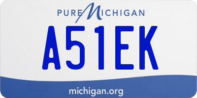 MI license plate A51EK