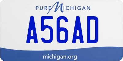 MI license plate A56AD