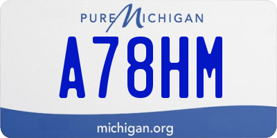 MI license plate A78HM