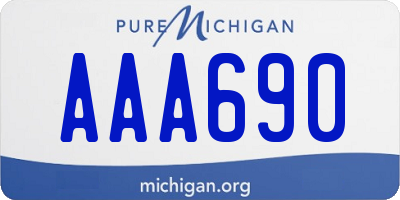 MI license plate AAA690