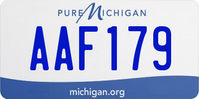 MI license plate AAF179