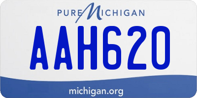 MI license plate AAH620